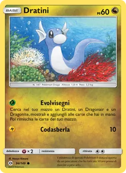 Carta Dratini dell'espansione Sole e Luna, numero 94/149