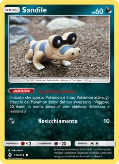 Carta Sandile dell'espansione Legami Inossidabili, numero 113/214