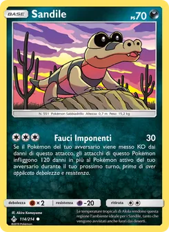 Carta Sandile dell'espansione Legami Inossidabili, numero 114/214