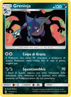 Carta Greninja dell'espansione Legami Inossidabili, numero 117/214