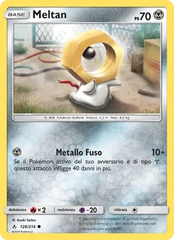 Carta Meltan dell'espansione Legami Inossidabili, numero 128/214