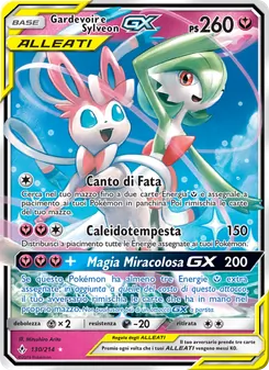 Carta Gardevoir e Sylveon GX dell'espansione Legami Inossidabili, numero 130/214
