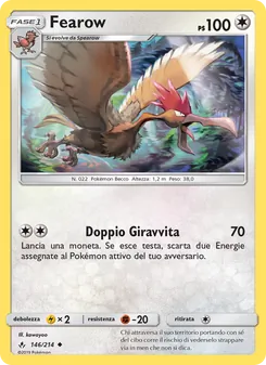 Carta Fearow dell'espansione Legami Inossidabili, numero 146/214