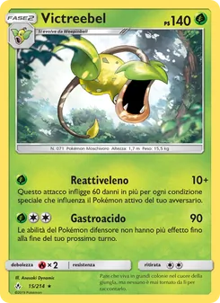 Carta Victreebel dell'espansione Legami Inossidabili, numero 15/214