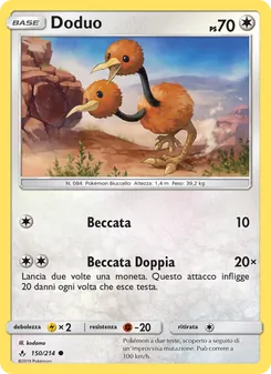 Carta Doduo dell'espansione Legami Inossidabili, numero 150/214