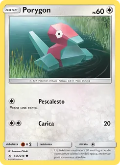 Carta Porygon dell'espansione Legami Inossidabili, numero 155/214