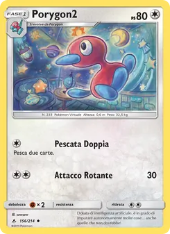 Carta Porygon2 dell'espansione Legami Inossidabili, numero 156/214
