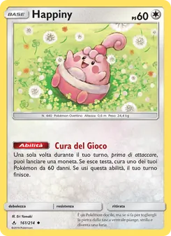 Carta Happiny dell'espansione Legami Inossidabili, numero 161/214