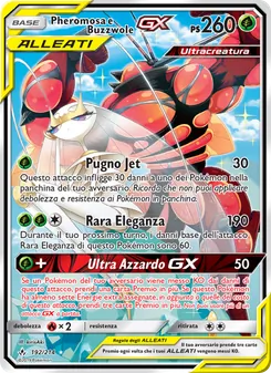 Carta Pheromosa e Buzzwole GX dell'espansione Legami Inossidabili, numero 192/214