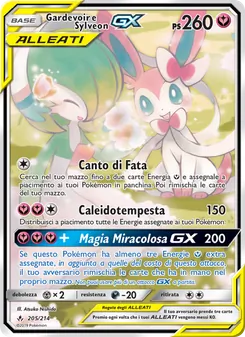 Carta Gardevoir e Sylveon GX dell'espansione Legami Inossidabili, numero 205/214