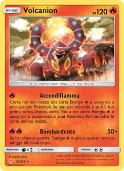 Carta Volcanion dell'espansione Legami Inossidabili, numero 25/214