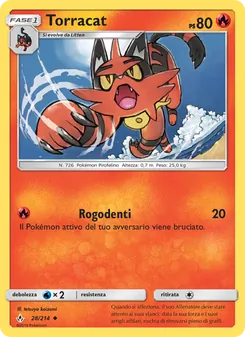 Carta Torracat dell'espansione Legami Inossidabili, numero 28/214