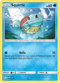 Carta Squirtle dell'espansione Legami Inossidabili, numero 33/214
