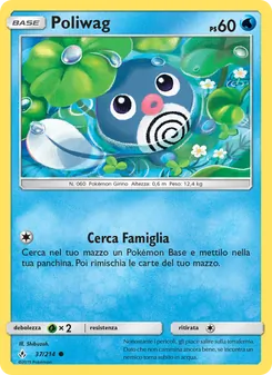 Carta Poliwag dell'espansione Legami Inossidabili, numero 37/214