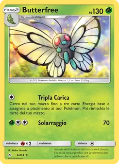 Carta Butterfree dell'espansione Legami Inossidabili, numero 4/214