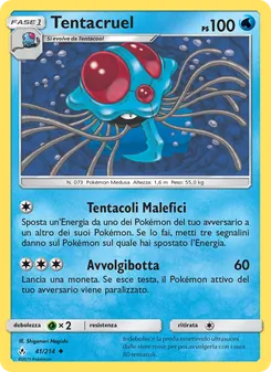Carta Tentacruel dell'espansione Legami Inossidabili, numero 41/214