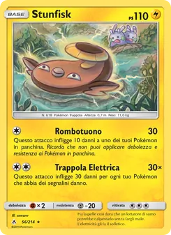 Carta Stunfisk dell'espansione Legami Inossidabili, numero 56/214