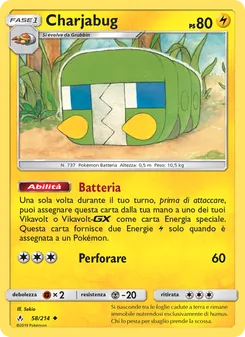 Carta Charjabug dell'espansione Legami Inossidabili, numero 58/214