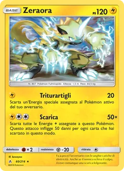 Carta Zeraora dell'espansione Legami Inossidabili, numero 60/214