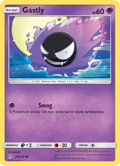 Carta Gastly dell'espansione Legami Inossidabili, numero 68/214