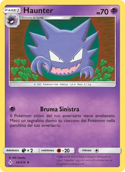 Carta Haunter dell'espansione Legami Inossidabili, numero 69/214