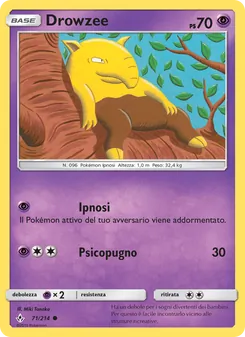 Carta Drowzee dell'espansione Legami Inossidabili, numero 71/214