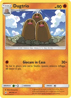 Carta Dugtrio dell'espansione Legami Inossidabili, numero 86/214