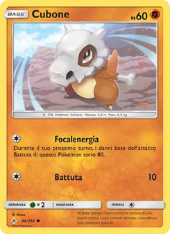 Carta Cubone dell'espansione Legami Inossidabili, numero 90/214