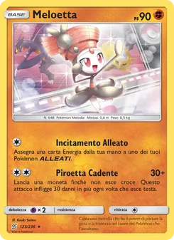 Carta Meloetta dell'espansione Sintonia Mentale, numero 123/236
