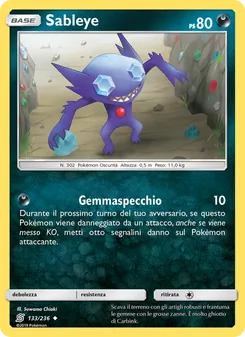Carta Sableye dell'espansione Sintonia Mentale, numero 133/236