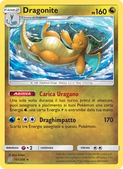 Carta Dragonite dell'espansione Sintonia Mentale, numero 151/236