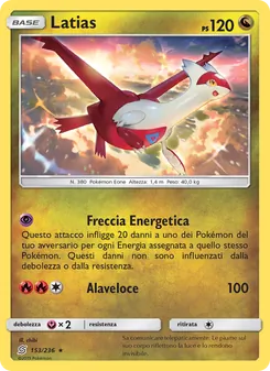 Carta Latias dell'espansione Sintonia Mentale, numero 153/236