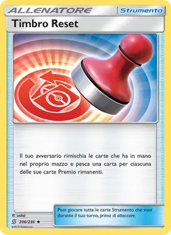 Carta Timbro Reset dell'espansione Sintonia Mentale, numero 206/236