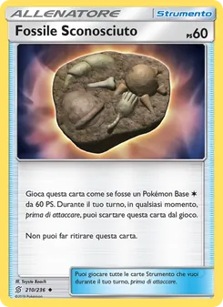 Carta Fossile Sconosciuto dell'espansione Sintonia Mentale, numero 210/236
