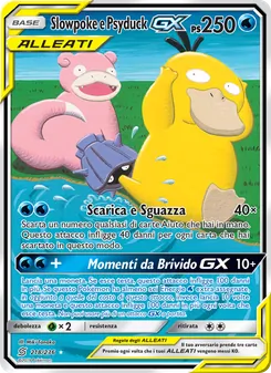 Carta Slowpoke e Psyduck GX dell'espansione Sintonia Mentale, numero 218/236