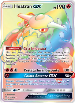 Carta Heatran GX dell'espansione Sintonia Mentale, numero 238/236