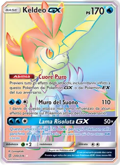 Carta Keldeo GX dell'espansione Sintonia Mentale, numero 240/236