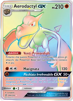 Carta Aerodactyl GX dell'espansione Sintonia Mentale, numero 244/236