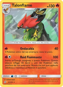 Carta Talonflame dell'espansione Sintonia Mentale, numero 32/236