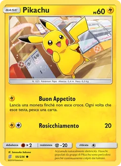 Carta Pikachu dell'espansione Sintonia Mentale, numero 55/236