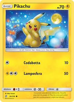 Carta Pikachu dell'espansione Sintonia Mentale, numero 56/236