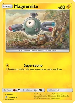 Carta Magnemite dell'espansione Sintonia Mentale, numero 58/236