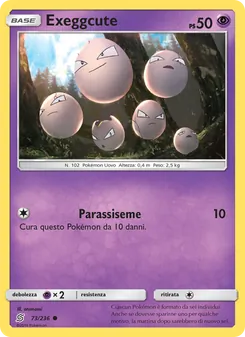 Carta Exeggcute dell'espansione Sintonia Mentale, numero 73/236