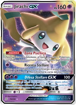 Carta Jirachi GX dell'espansione Sintonia Mentale, numero 79/236