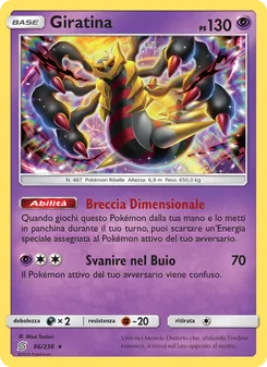 Carta Giratina dell'espansione Sintonia Mentale, numero 86/236