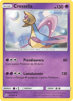 Carta Cresselia dell'espansione Sintonia Mentale, numero 87/236