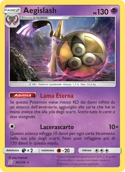 Carta Aegislash dell'espansione Sintonia Mentale, numero 95/236