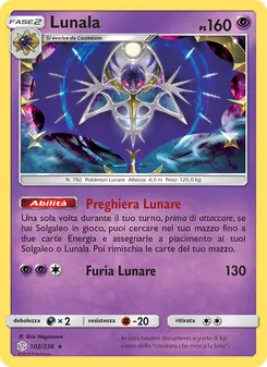 Carta Lunala dell'espansione Eclissi Cosmica, numero 102/236