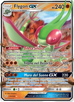 Carta Flygon GX dell'espansione Eclissi Cosmica, numero 110/236