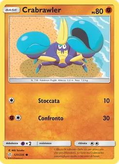 Carta Crabrawler dell'espansione Eclissi Cosmica, numero 121/236